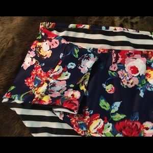 Reversible Bikini Bottoms 2XL Floral & Stripes NEW